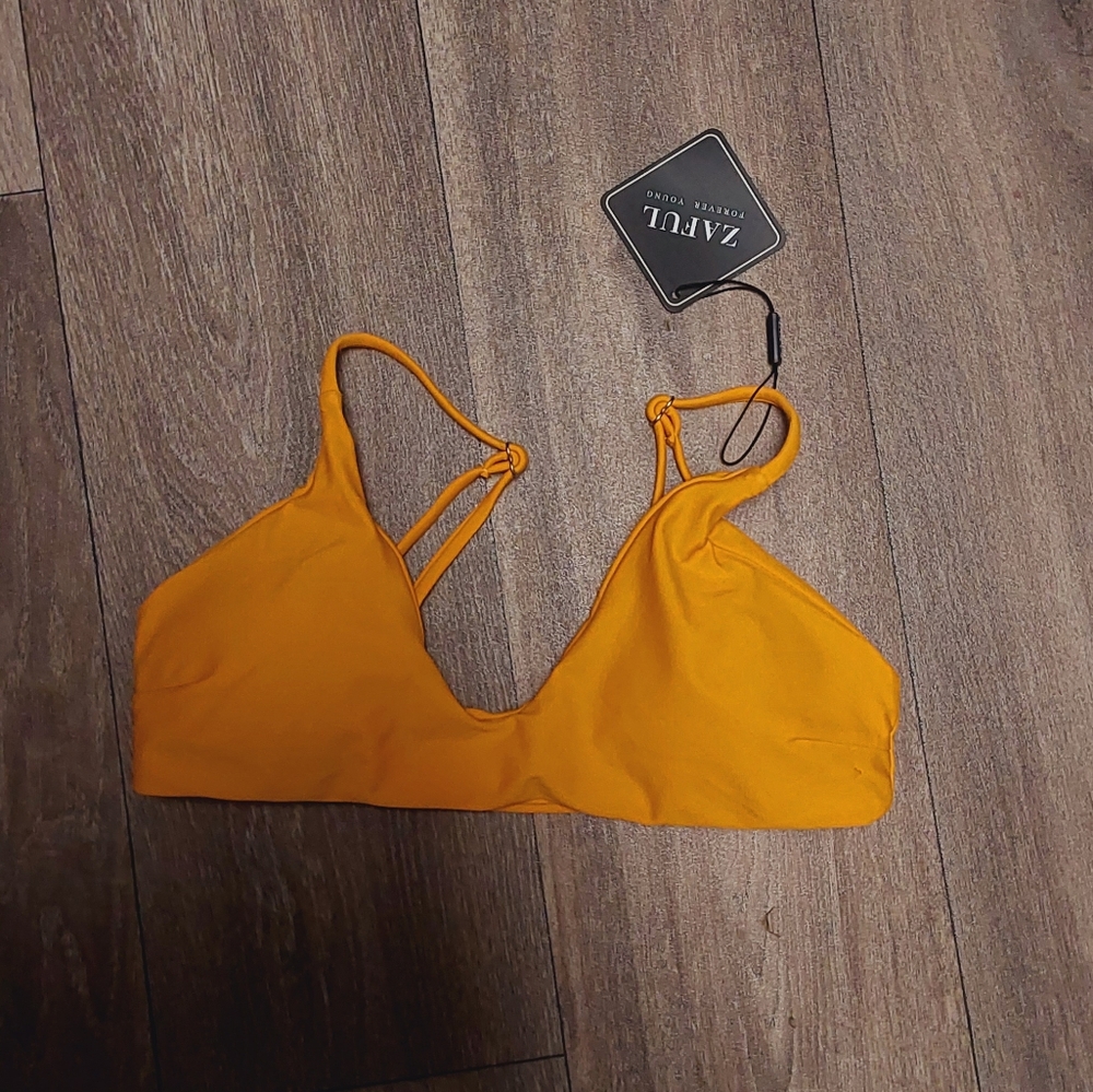 Zaful Yellow Gold Bikini Swimwear